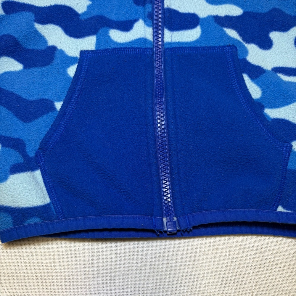 The North Face Boys 18-24 Month Glacier Camo Zip Up Hoodie Blue Fleece - Picture 4 of 14